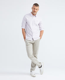 Men's Shirt, Slim Fit Long Sleeve - Oxford - Purple - 2