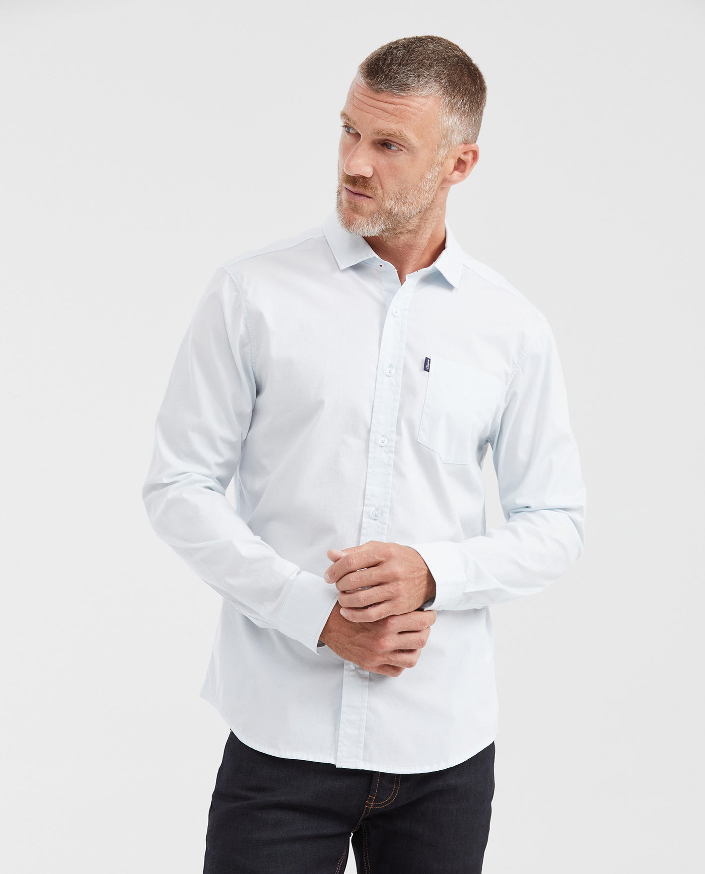 Camisa Slim Fit Manga Larga Esencial para Hombre - Blue 63_612G000_AZU124303_0