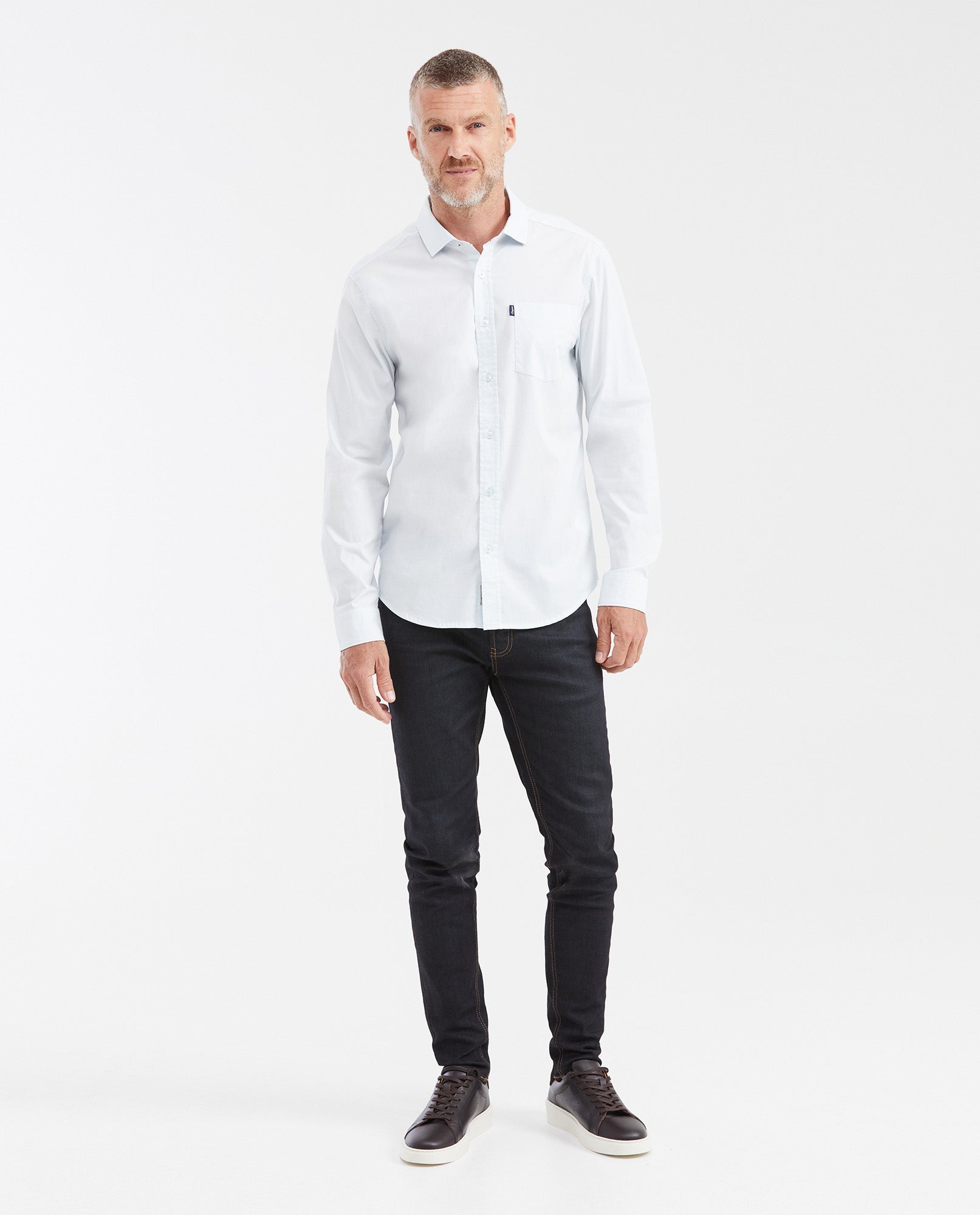 Camisa Slim Fit Manga Larga Esencial para Hombre - Blue 63_612G000_AZU124303_3