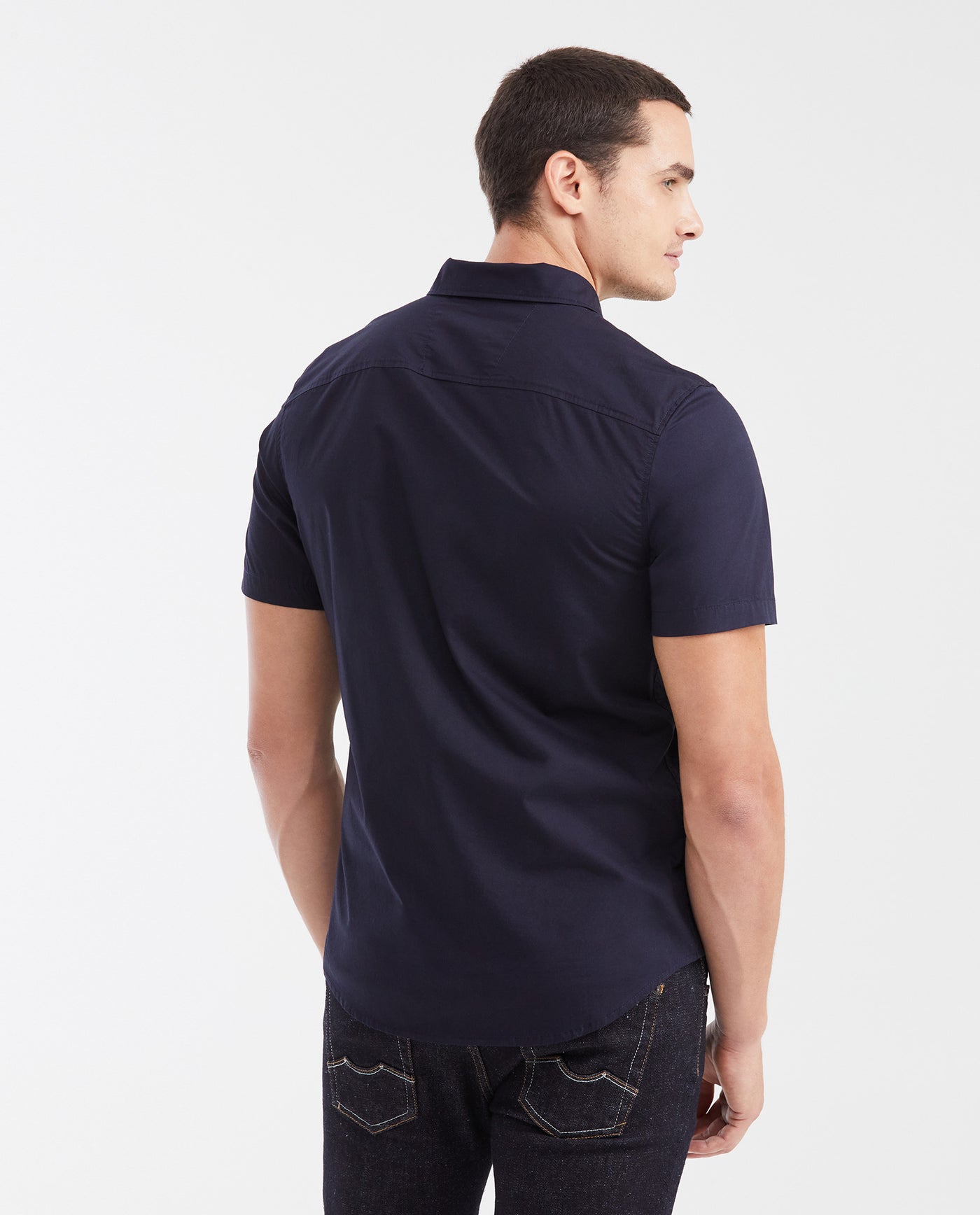 Camisa Slim Fit Manga Corta Esencial para Hombre - Blue 63_612G001_AZU193924_5