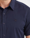 Men's Slim Fit Denim-Style Cotton Twill Casual Shirt - 3