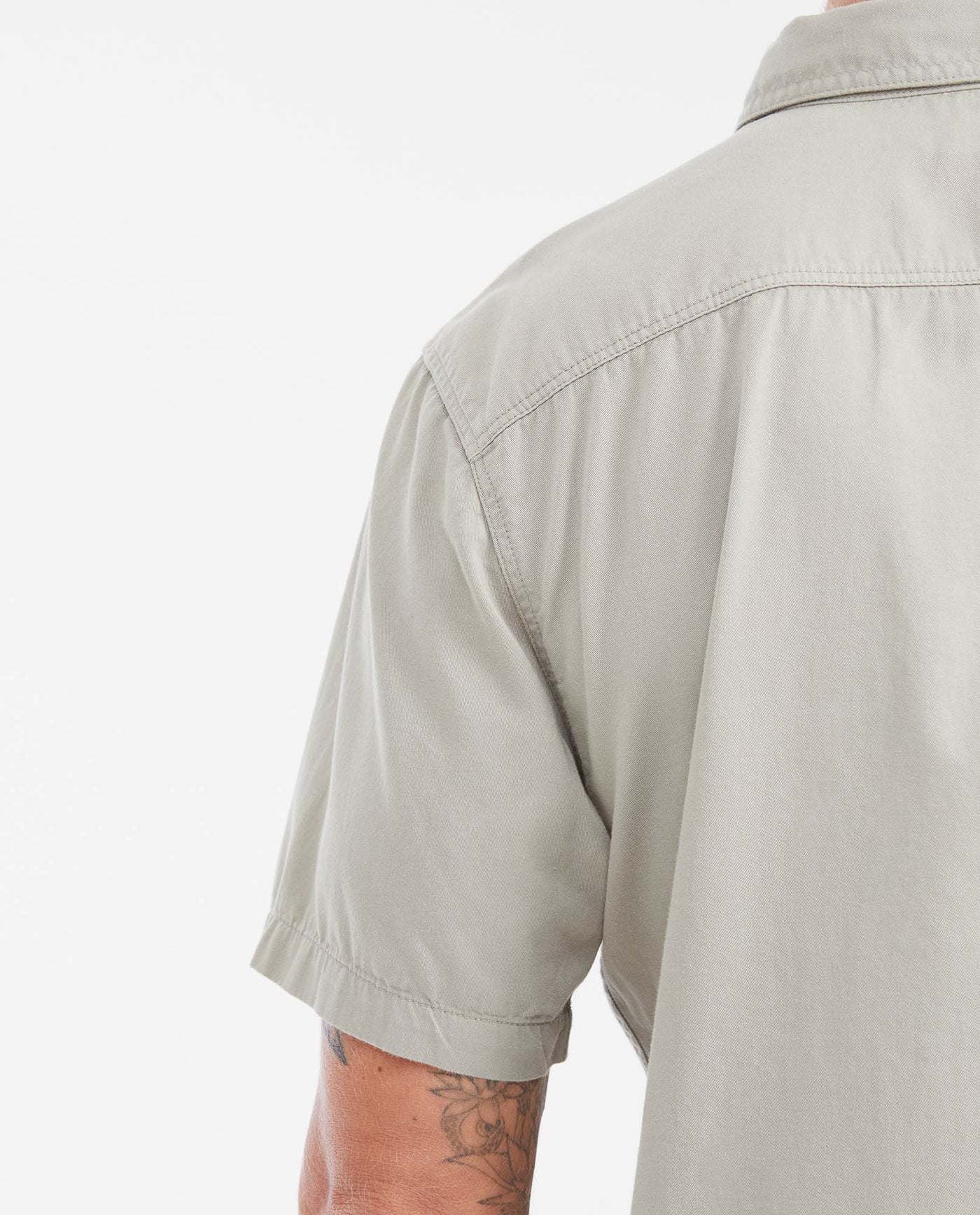 Men's Slim Fit Denim-Style Cotton Twill Casual Shirt - 6