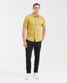 Men's Slim Fit Denim-Style Cotton Twill Casual Shirt - 2