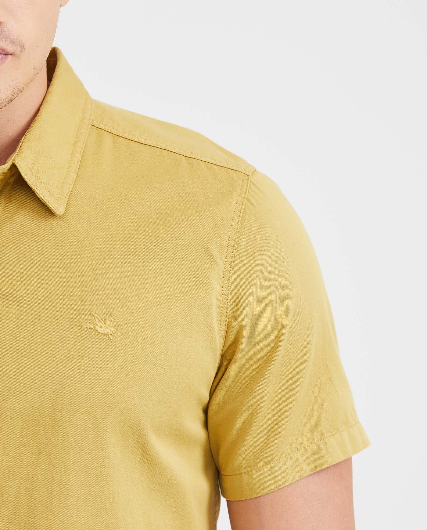 Men's Slim Fit Denim-Style Cotton Twill Casual Shirt - 3