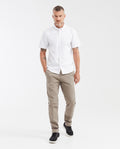 Men's Slim Fit Moisture-Wicking Cotton Twill Button-Down Shirt - 2