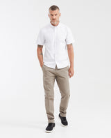 Men's Slim Fit Moisture-Wicking Cotton Twill Button-Down Shirt - 2