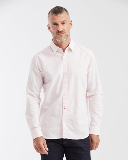Slim fit long sleeve linen Shirt in pink color