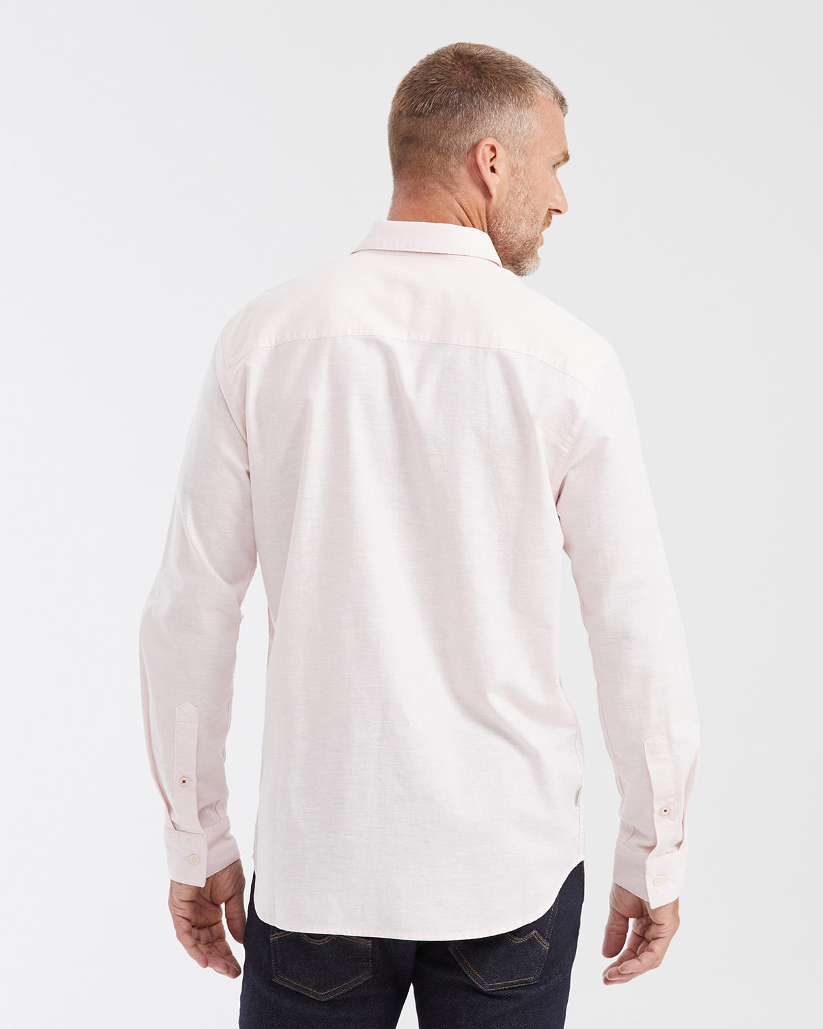 Slim fit long sleeve linen Shirt in pink color