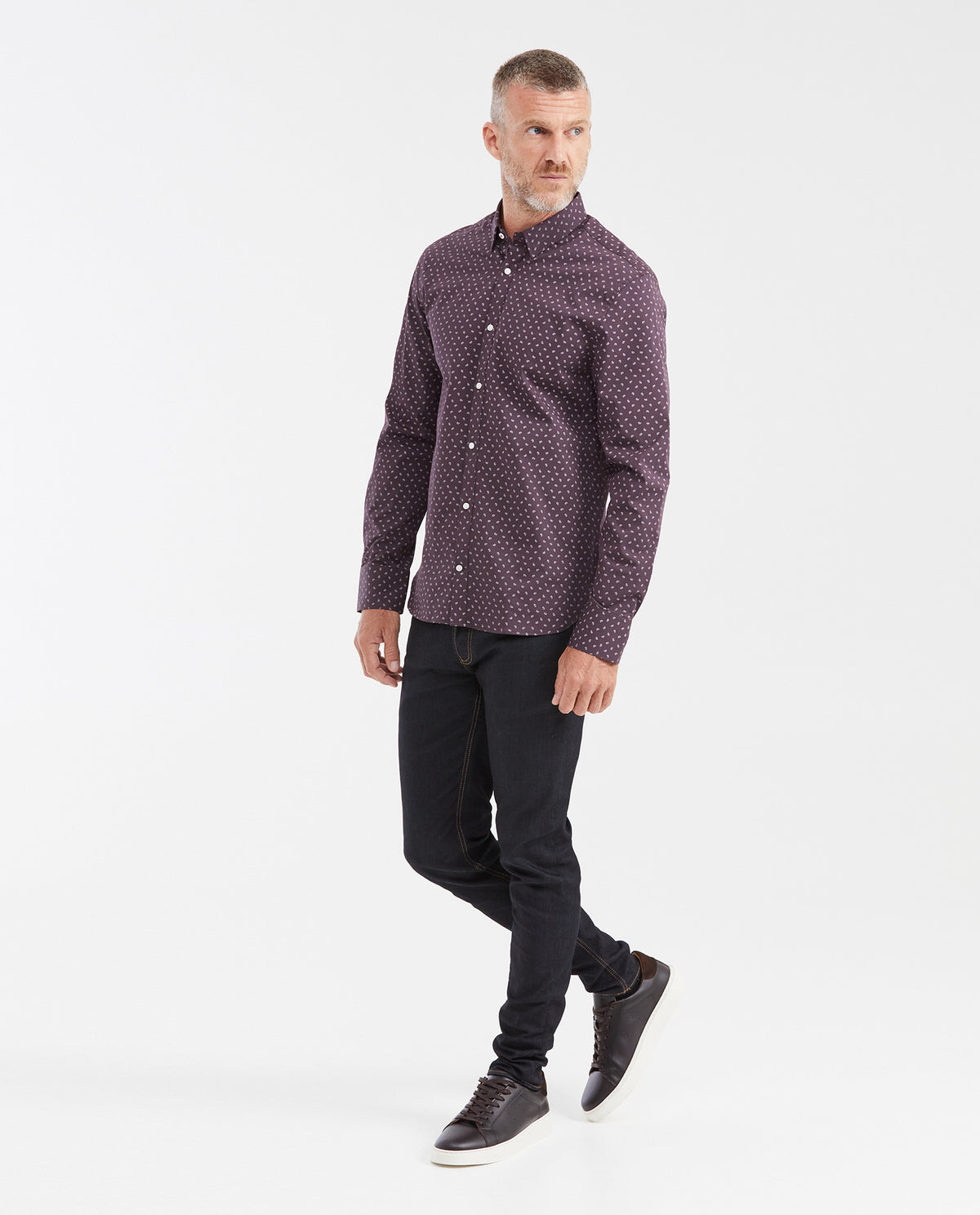 Men´s Slim Fit Shirt - Purple 63_612G013_MOR183410_3