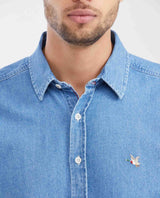 Men's Classic Fit Cotton Denim Short-Sleeve Shirt - 3