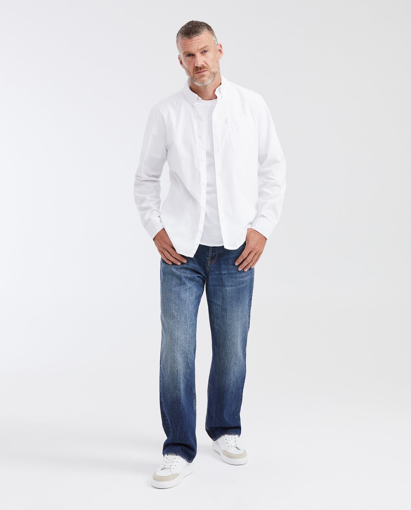 Men's Classic Fit Moisture-Wicking Cotton Button-Down Shirt - 2