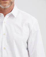 Men's Long Sleeve Classic Fit Shirt with Mini Ribbed Texture - White 612G017 - 3