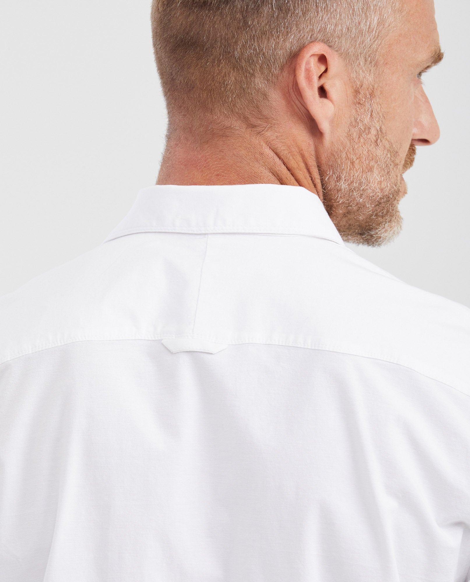 Men's Long Sleeve Classic Fit Shirt with Mini Ribbed Texture - White 612G017 - 5
