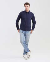 Men's Slim Fit Cotton Twill Long-Sleeve Dress Shirt 612G022 - 2