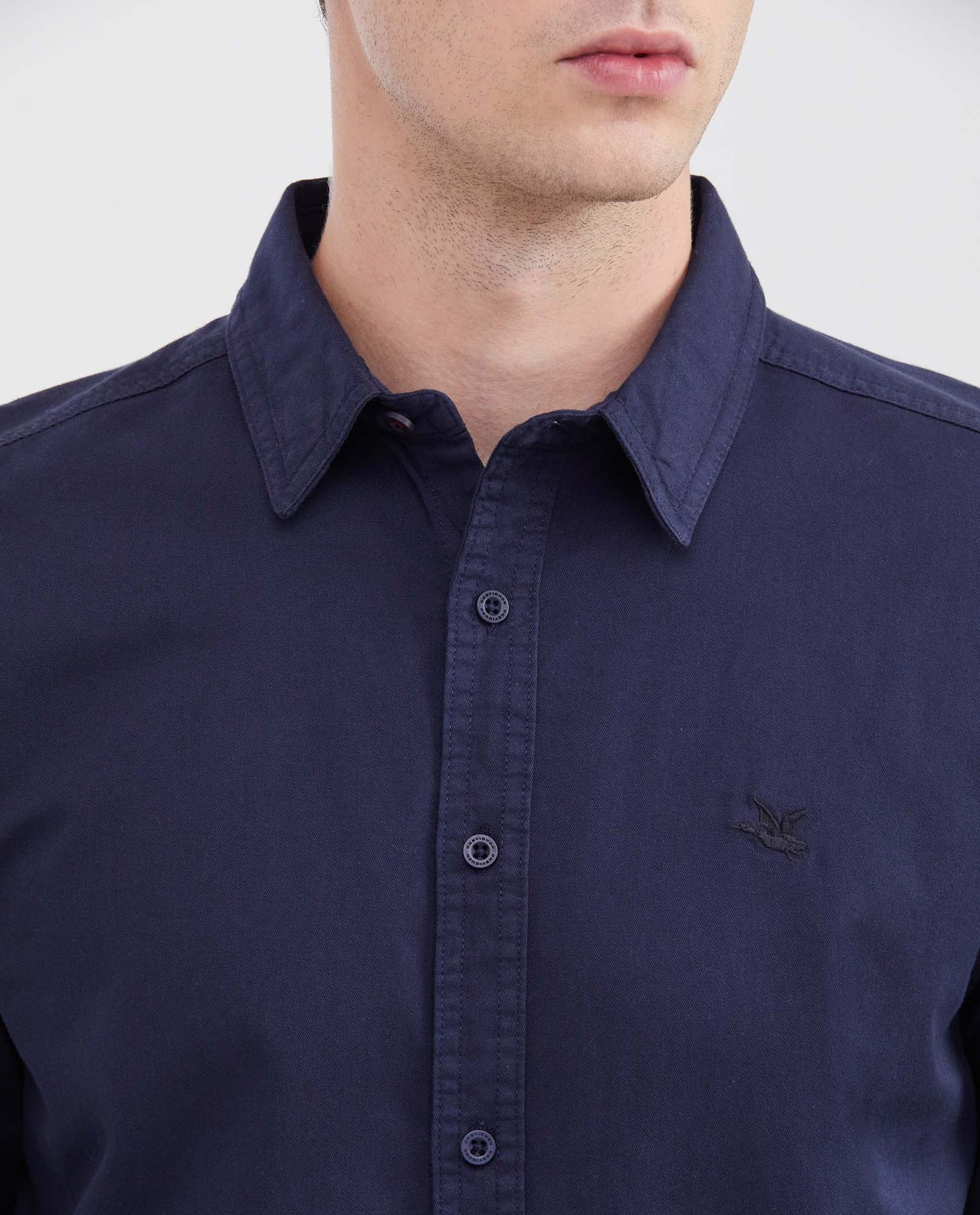 Men's Slim Fit Long Sleeve Shirt - Blue - 3