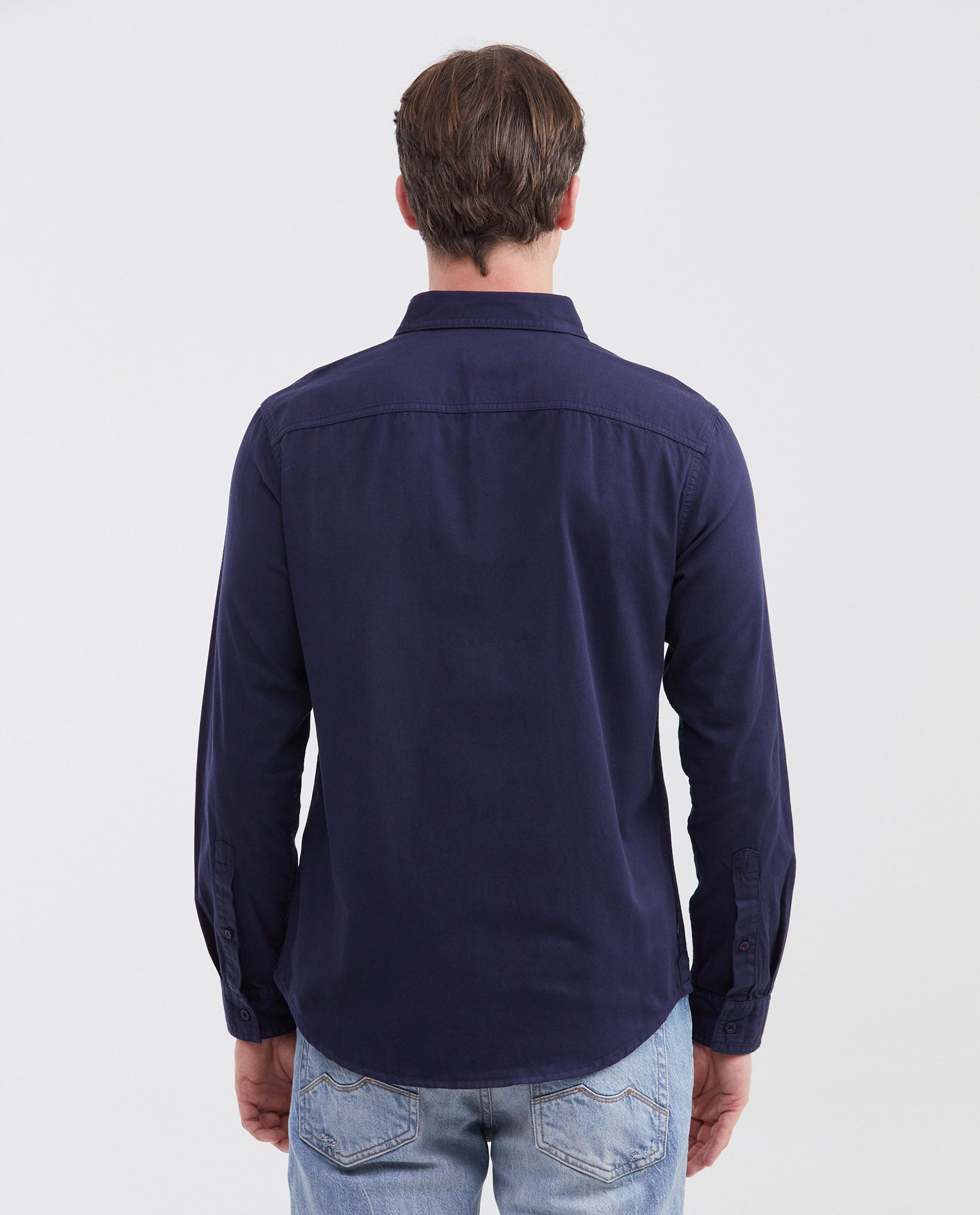 Men's Slim Fit Long Sleeve Shirt - Blue - 5
