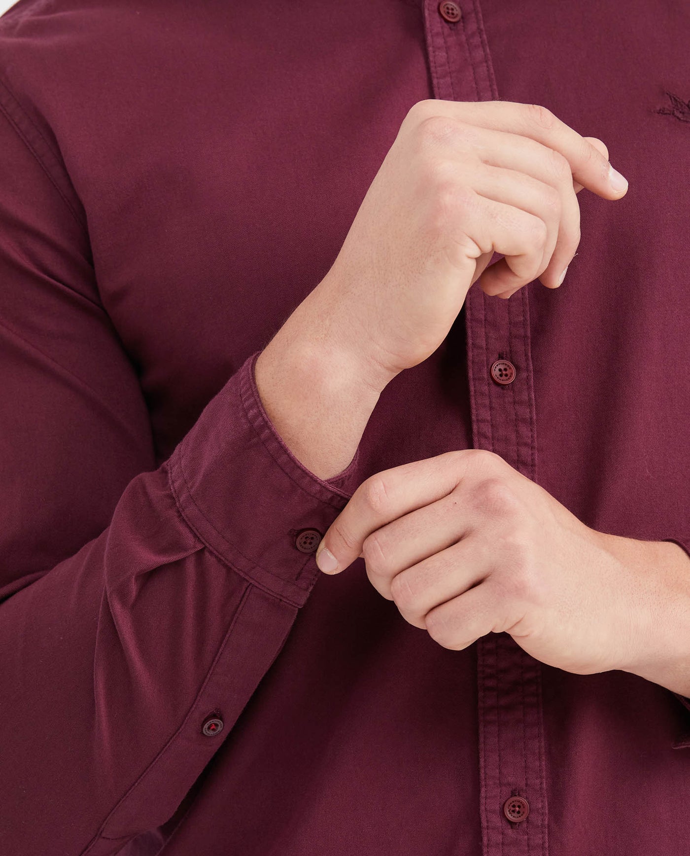 Men's Slim Fit Cotton Twill Long-Sleeve Dress Shirt 612G022 - 3