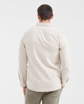 Men's Slim Fit Cotton Diagonal-Weave Button-Down Dress Shirt - 6