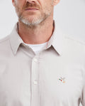 Camisa Slim Fit Manga Corta en Oxford 100% Algodón para Hombre - Raw 63_612G026_CRU154502_4