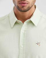 Camisa Slim Fit Manga Corta en Oxford 100% Algodón para Hombre - Green 63_612G026_VER140114_4