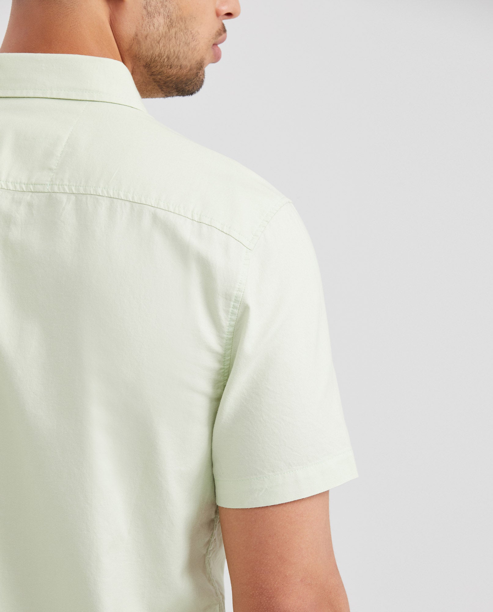 Camisa Slim Fit Manga Corta en Oxford 100% Algodón para Hombre - Green 63_612G026_VER140114_6