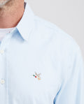 Slim Fit Long Sleeve Shirt in 100% Cotton Oxford with Smart Influence for Men - Blue 612G027 - 1
