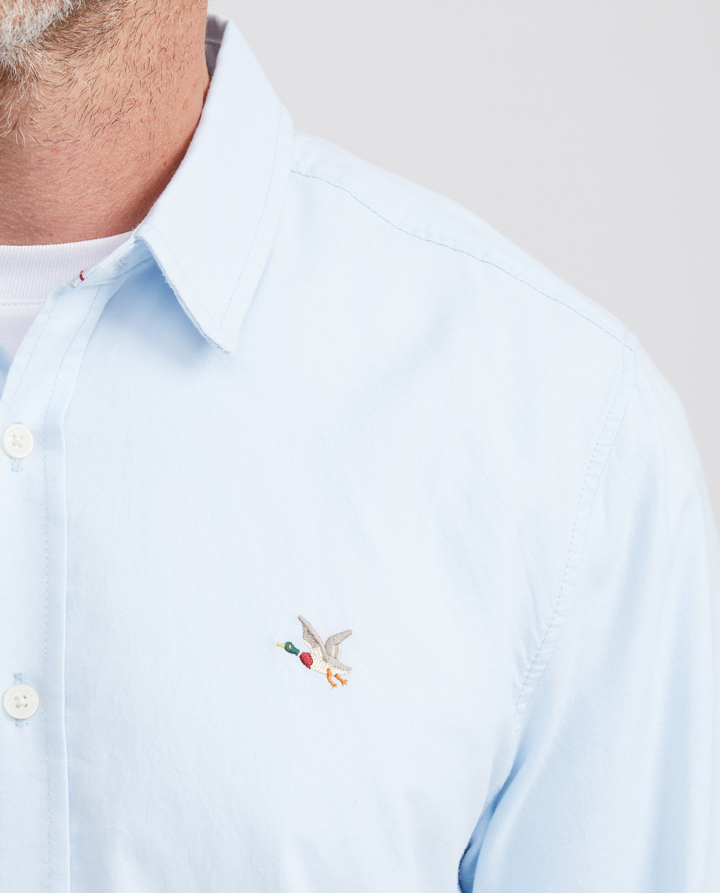 Slim Fit Long Sleeve Shirt in 100% Cotton Oxford with Smart Influence for Men - Blue 612G027 - 1