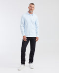 Slim Fit Long Sleeve Shirt in 100% Cotton Oxford with Smart Influence for Men - Blue 612G027 - 2