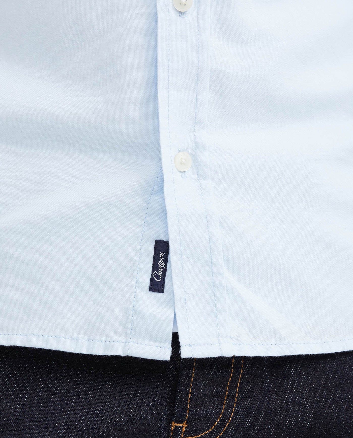 Slim Fit Long Sleeve Shirt in 100% Cotton Oxford with Smart Influence for Men - Blue 612G027 - 4