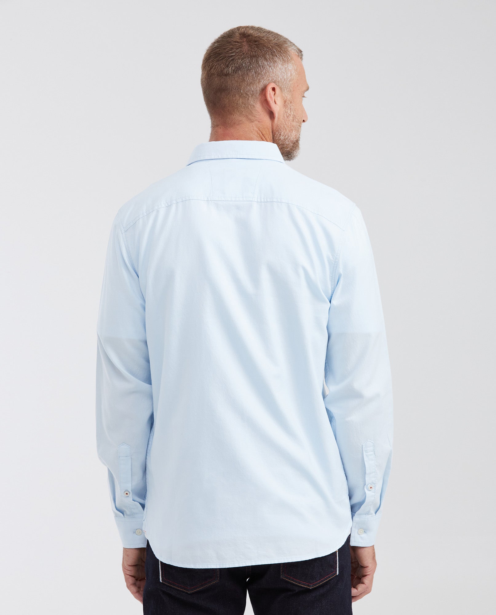Slim Fit Long Sleeve Shirt in 100% Cotton Oxford with Smart Influence for Men - Blue 612G027 - 6