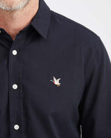 Slim Fit Long Sleeve Shirt in 100% Cotton Oxford with Smart Influence for Men - Black 612G027 - 3