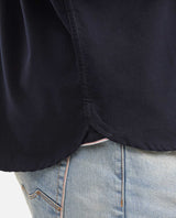 Slim Fit Long Sleeve Shirt in 100% Cotton Oxford with Smart Influence for Men - Black 612G027 - 4
