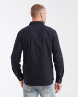 Slim Fit Long Sleeve Shirt in 100% Cotton Oxford with Smart Influence for Men - Black 612G027 - 6