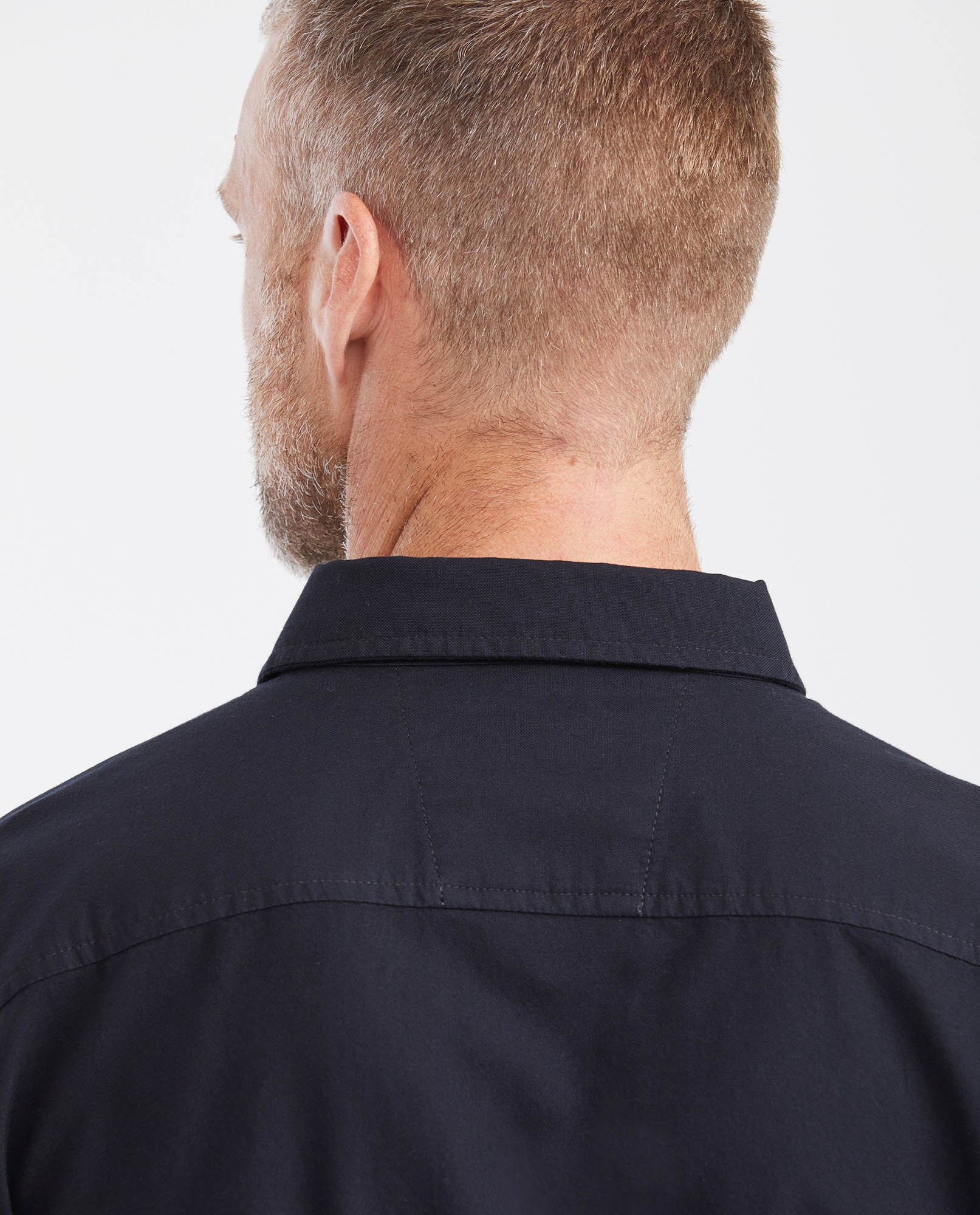 Slim Fit Long Sleeve Shirt in 100% Cotton Oxford with Smart Influence for Men - Black 612G027 - 7