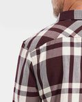 Men's Short Sleeve Slim Fit Plaid Shirt - Red 612G035 - 6