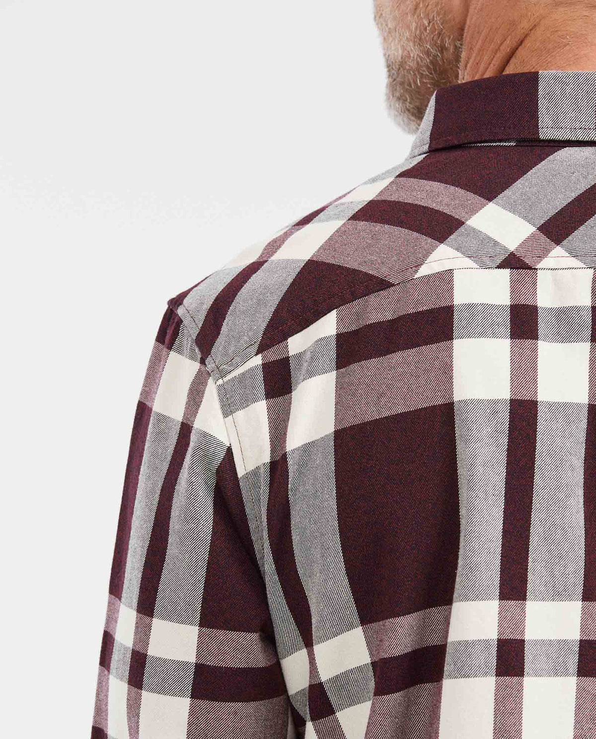 Men's Short Sleeve Slim Fit Plaid Shirt - Red 612G035 - 6