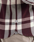 Men's Short Sleeve Slim Fit Plaid Shirt - Red 612G035 - 7
