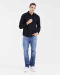 Men's Slim Fit Western-Detail Cotton Denim Long-Sleeve Shirt 612G045 - 2