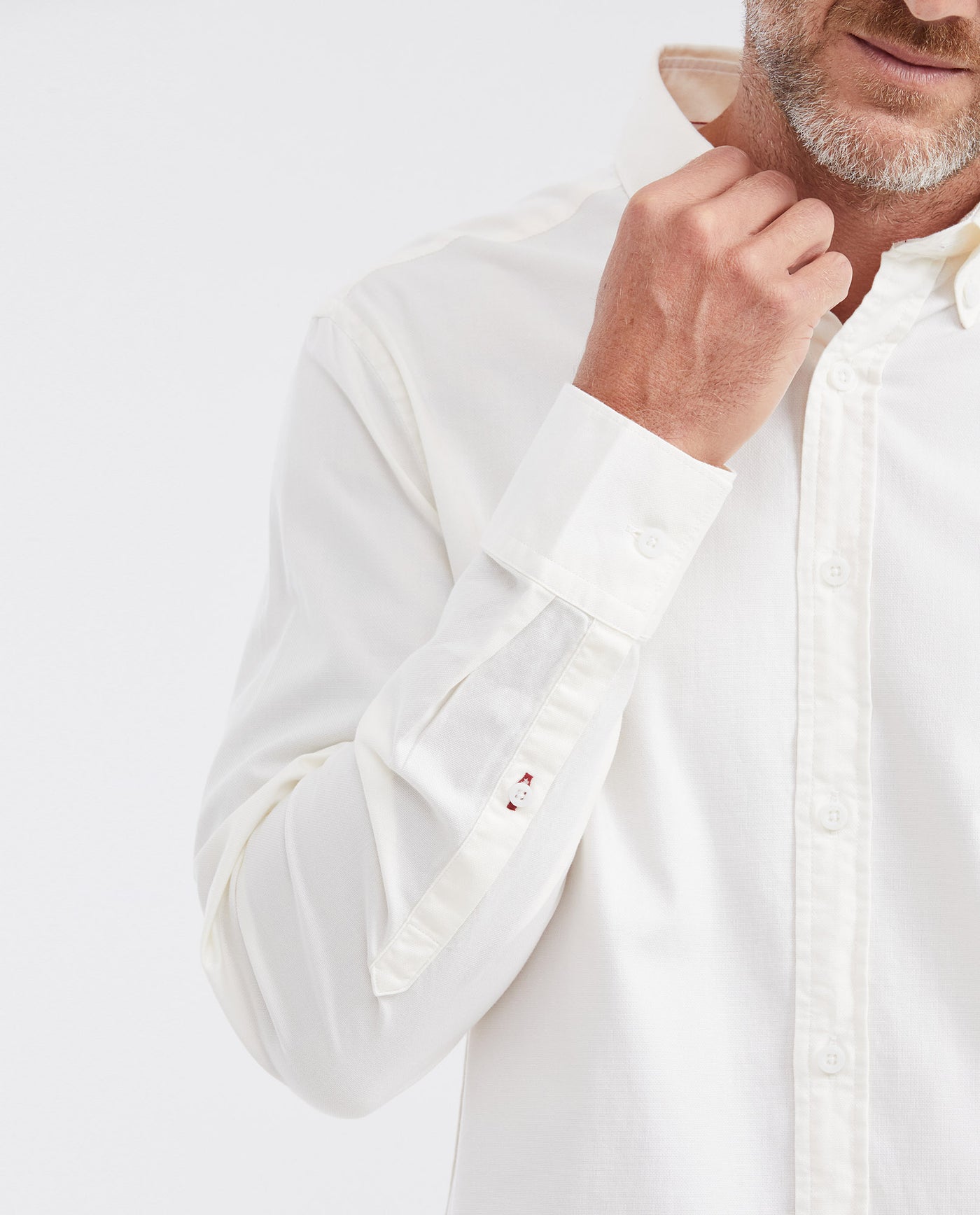 Slim Fit Long Sleeve 100% Cotton Shirt for Men - White 612G050 - 3