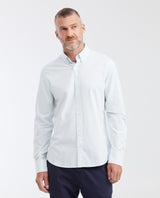Slim Fit Long Sleeve 100% Cotton Shirt for Men - Green 612G050 - 1