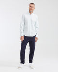 Slim Fit Long Sleeve 100% Cotton Shirt for Men - Green 612G050 - 2