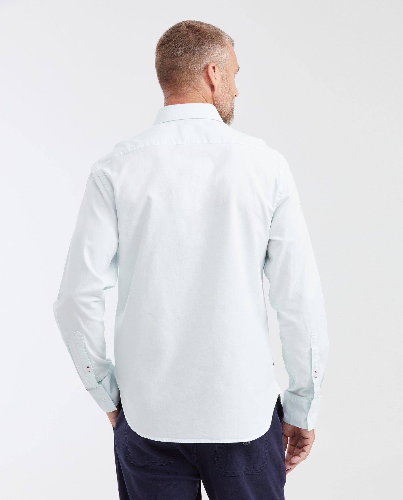 Slim Fit Long Sleeve 100% Cotton Shirt for Men - Green 612G050 - 5