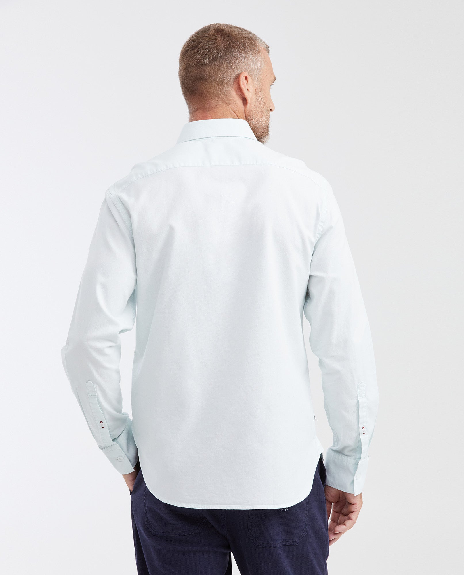 Slim Fit Long Sleeve 100% Cotton Shirt for Men - Green 612G050 - 5