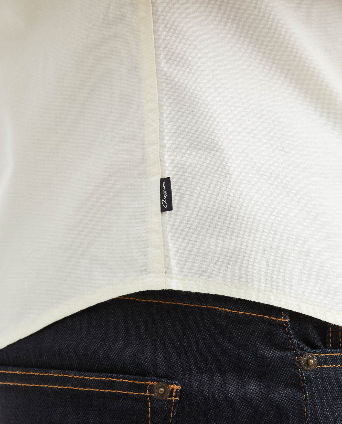 Slim Fit Short Sleeve 100% Cotton Shirt for Men - Yellow 612G051 - 3