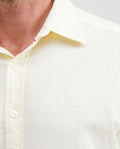 Slim Fit Short Sleeve 100% Cotton Shirt for Men - Yellow 612G051 - 4