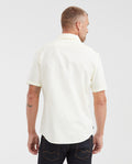 Slim Fit Short Sleeve 100% Cotton Shirt for Men - Yellow 612G051 - 5