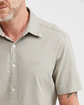 Slim Fit Short Sleeve 100% Cotton Shirt for Men - Gray 612G051 - 3