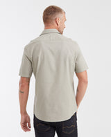 Slim Fit Short Sleeve 100% Cotton Shirt for Men - Gray 612G051 - 4
