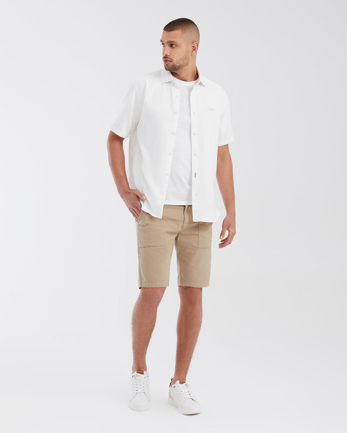 Classic fit short sleeve linen Shirt
