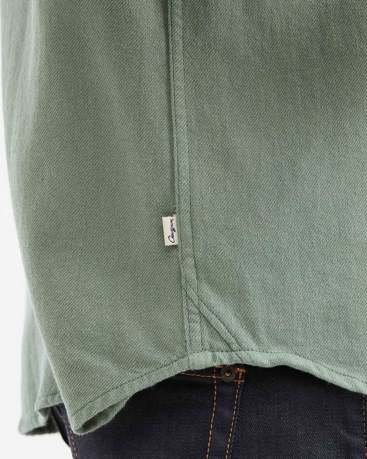 Classic fit short sleeve linen Shirt in green  Color
